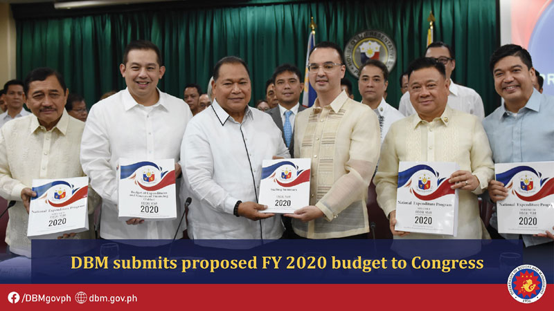 DBM Acting Secretary Wendel E. Avisado submits the proposed FY 2020 national budget to the House of Representatives, thru House Speaker Alan Peter S. Cayetano.